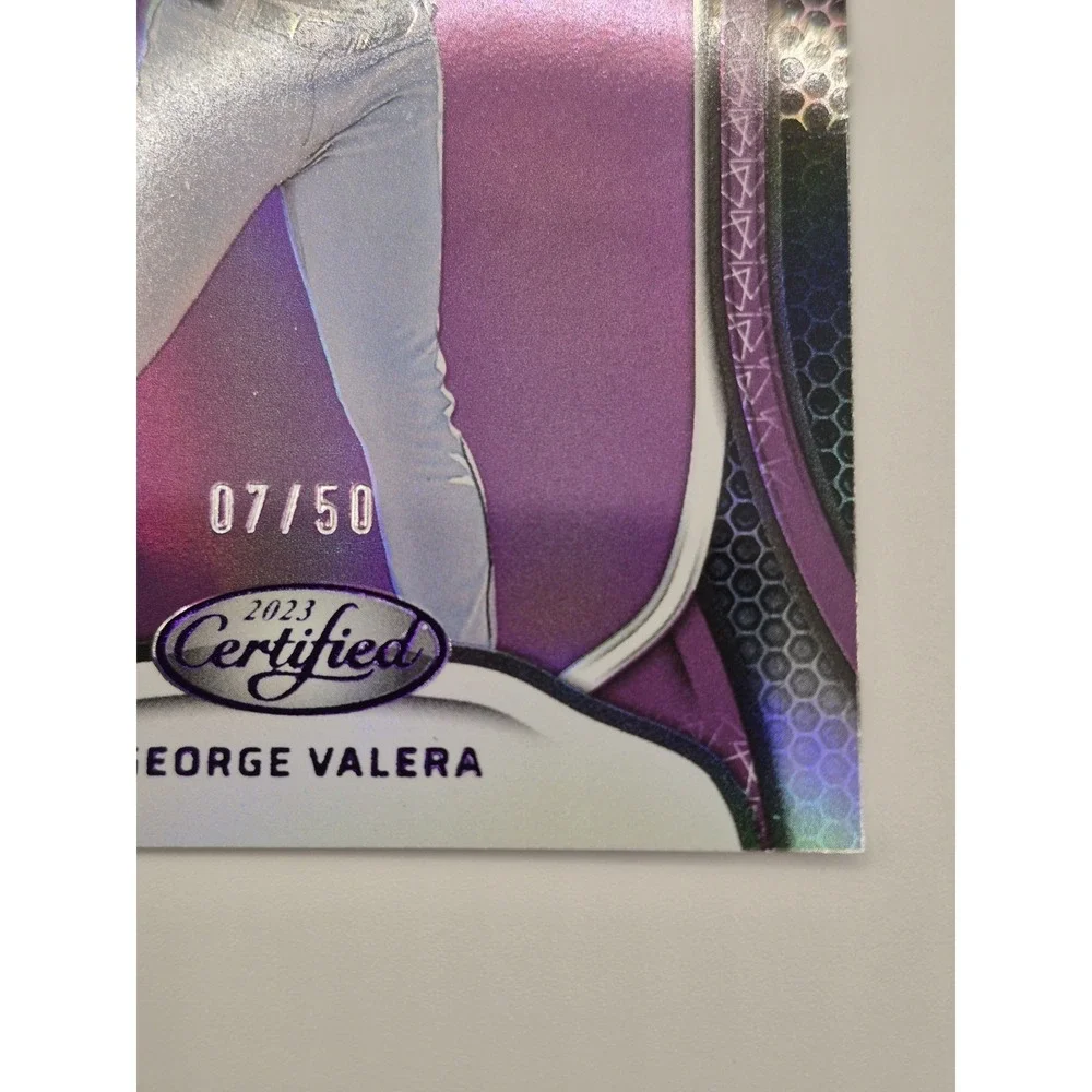 2023 Chronicles Certified George Valera #23 Mirror Purple /50 (RC) Current#Match